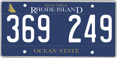 RI license plate 369249