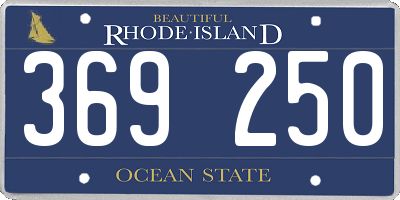 RI license plate 369250