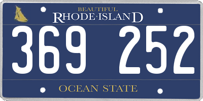 RI license plate 369252