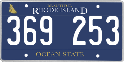 RI license plate 369253