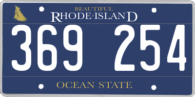 RI license plate 369254