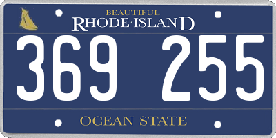 RI license plate 369255