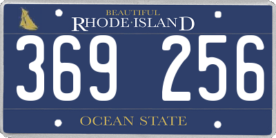 RI license plate 369256