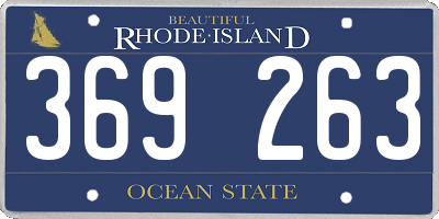 RI license plate 369263