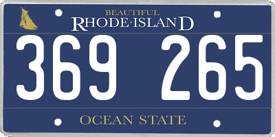 RI license plate 369265