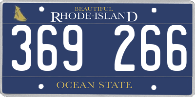 RI license plate 369266