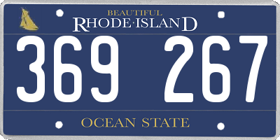 RI license plate 369267