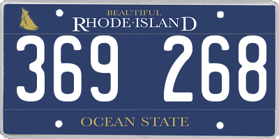 RI license plate 369268