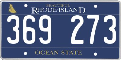 RI license plate 369273