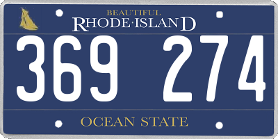 RI license plate 369274