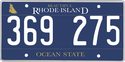 RI license plate 369275