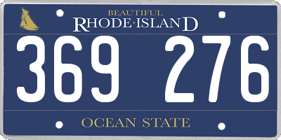 RI license plate 369276