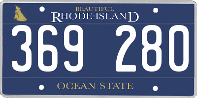 RI license plate 369280