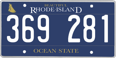 RI license plate 369281