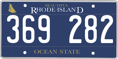 RI license plate 369282