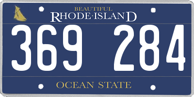 RI license plate 369284