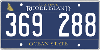 RI license plate 369288