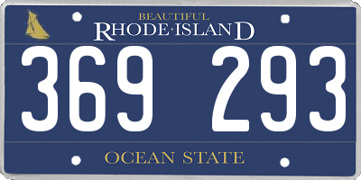 RI license plate 369293