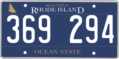 RI license plate 369294