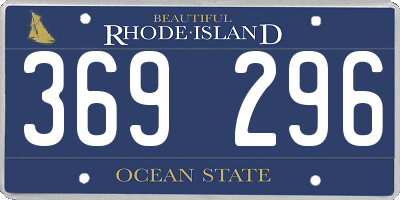 RI license plate 369296