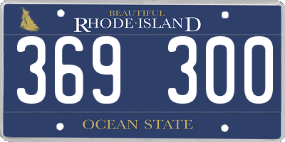 RI license plate 369300