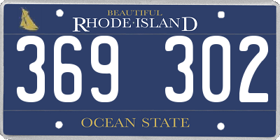 RI license plate 369302