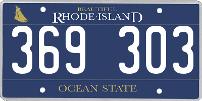 RI license plate 369303