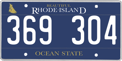 RI license plate 369304