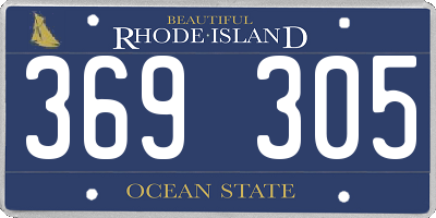 RI license plate 369305