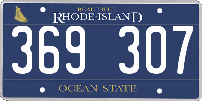 RI license plate 369307