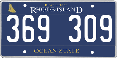 RI license plate 369309