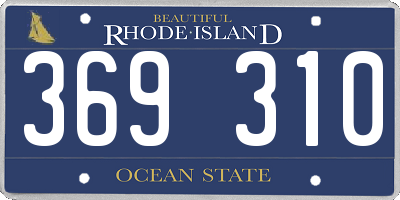 RI license plate 369310