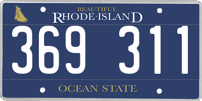 RI license plate 369311