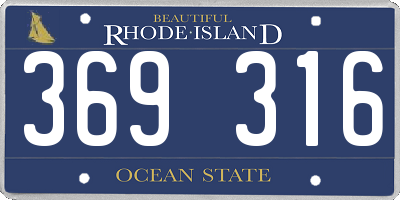RI license plate 369316