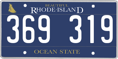 RI license plate 369319