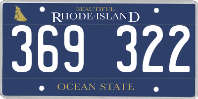 RI license plate 369322