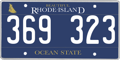RI license plate 369323