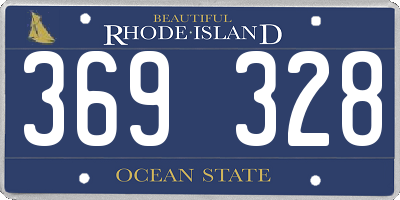 RI license plate 369328