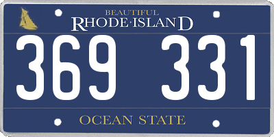 RI license plate 369331