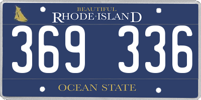 RI license plate 369336