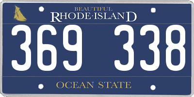 RI license plate 369338