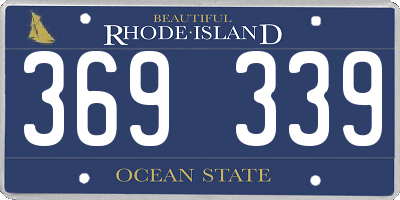 RI license plate 369339