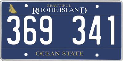 RI license plate 369341