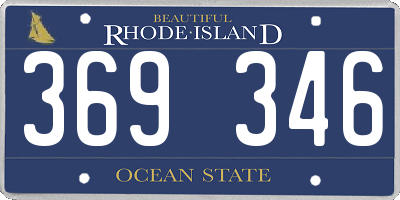 RI license plate 369346