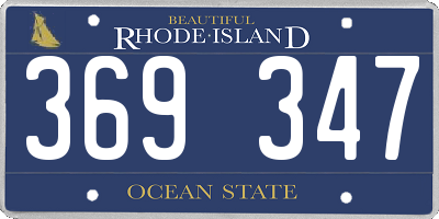 RI license plate 369347