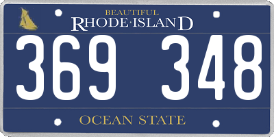 RI license plate 369348
