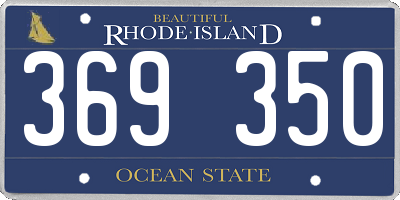 RI license plate 369350