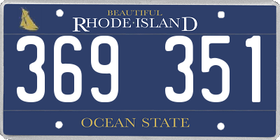 RI license plate 369351