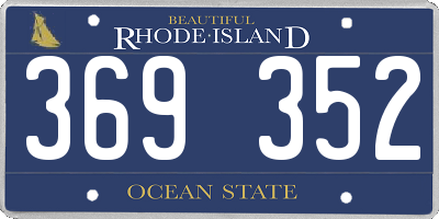RI license plate 369352