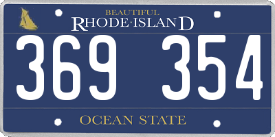 RI license plate 369354
